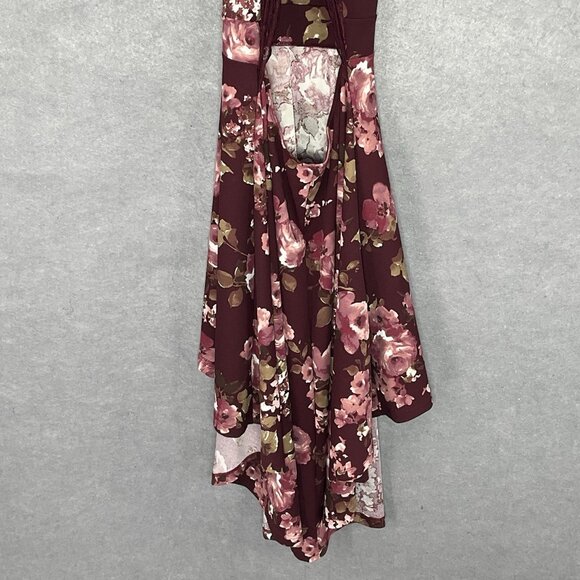 Windsor Dress Womens M Floral High Low Hem Open Back Lace Romantic Party Event - Picture 8 of 14